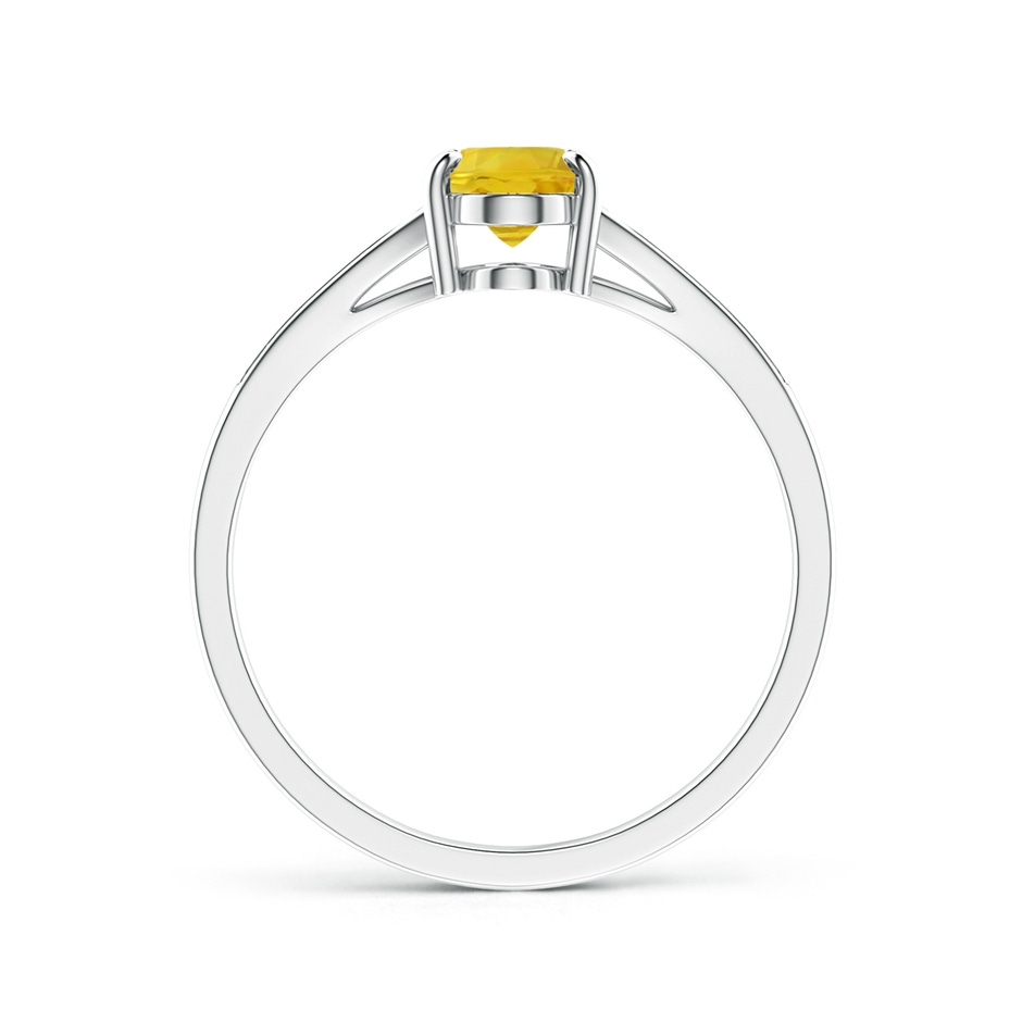 7x5mm AAA Vintage Style Solitaire Oval Yellow Sapphire Split Shank Ring in P950 Platinum side 199