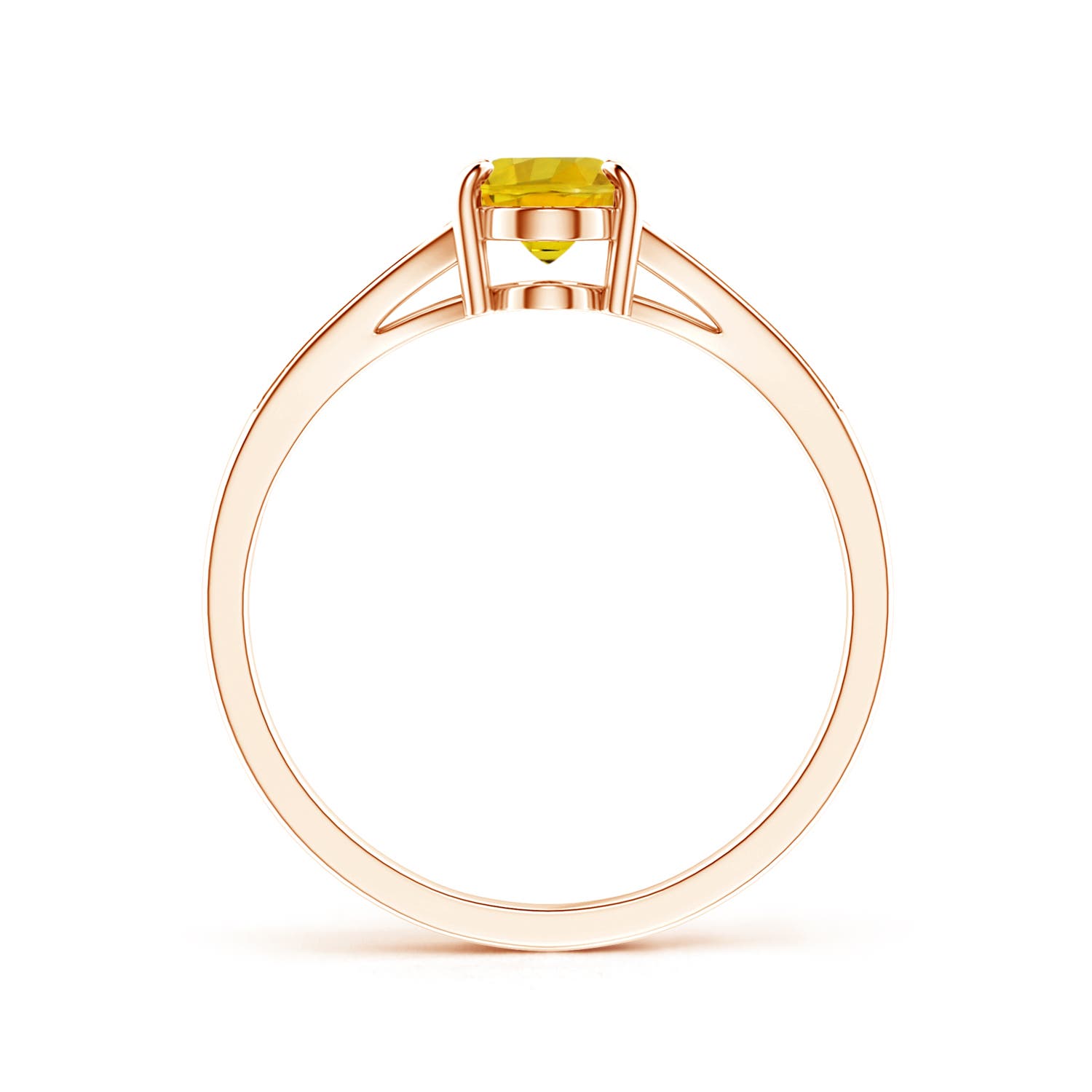 AAAA - Yellow Sapphire / 1.11 CT / 14 KT Rose Gold