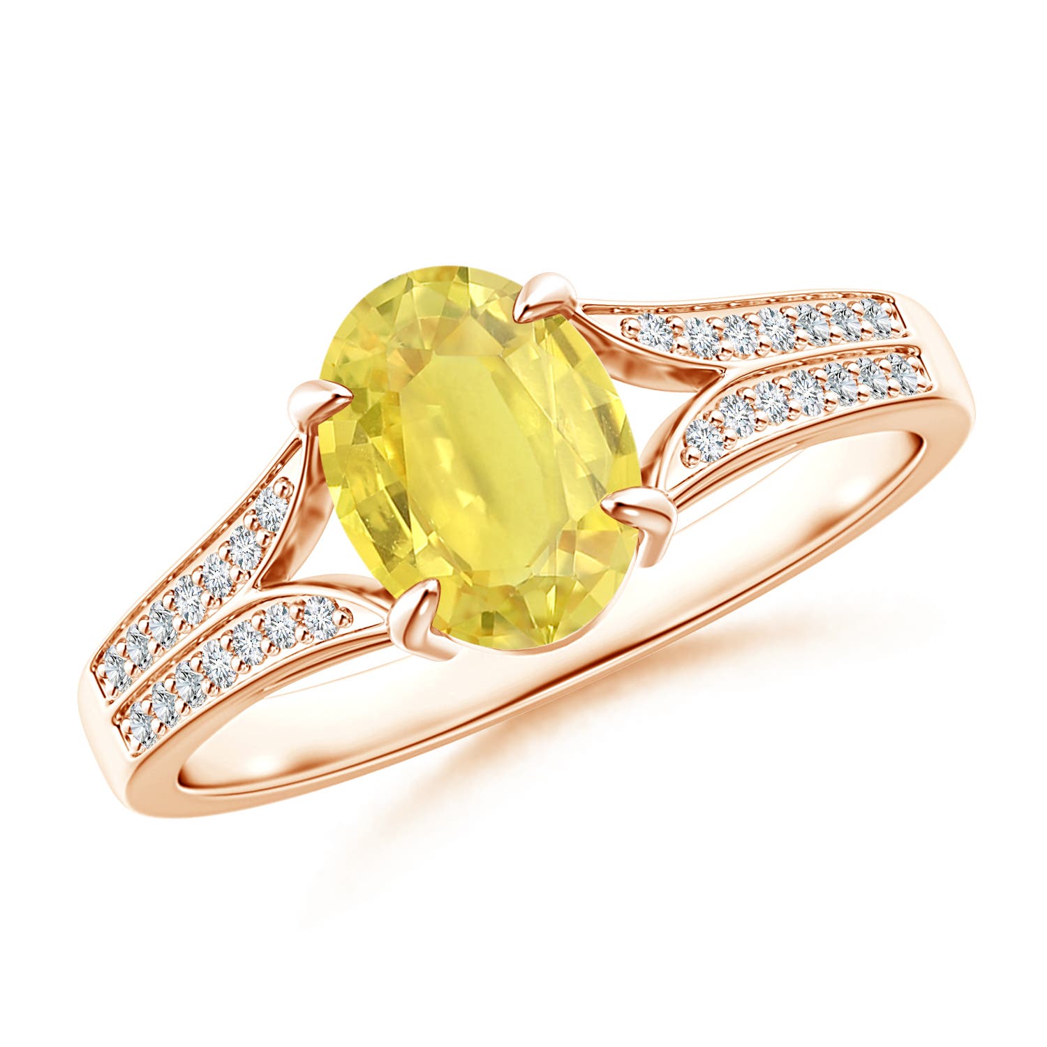 A - Yellow Sapphire / 1.62 CT / 14 KT Rose Gold