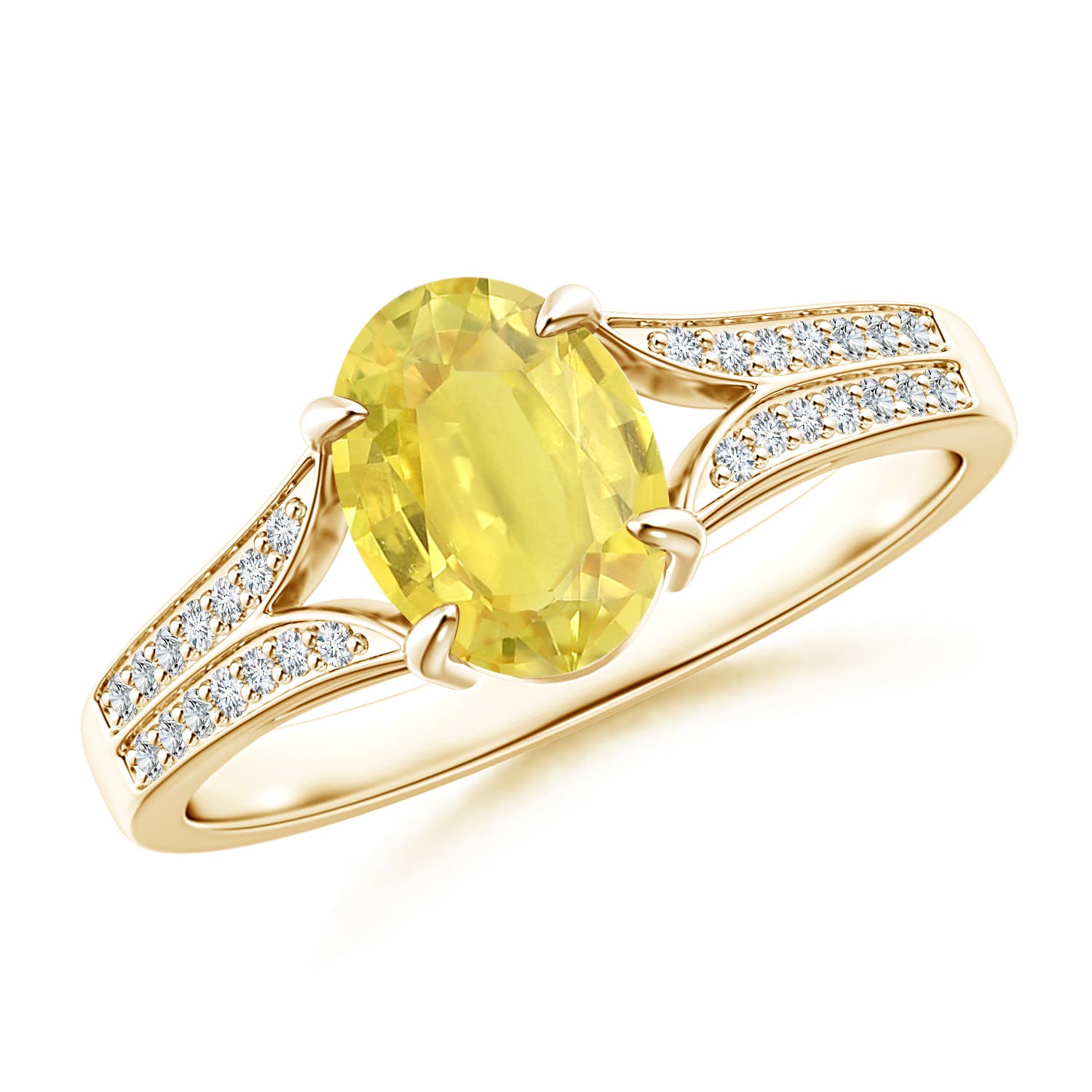 A - Yellow Sapphire / 1.62 CT / 14 KT Yellow Gold