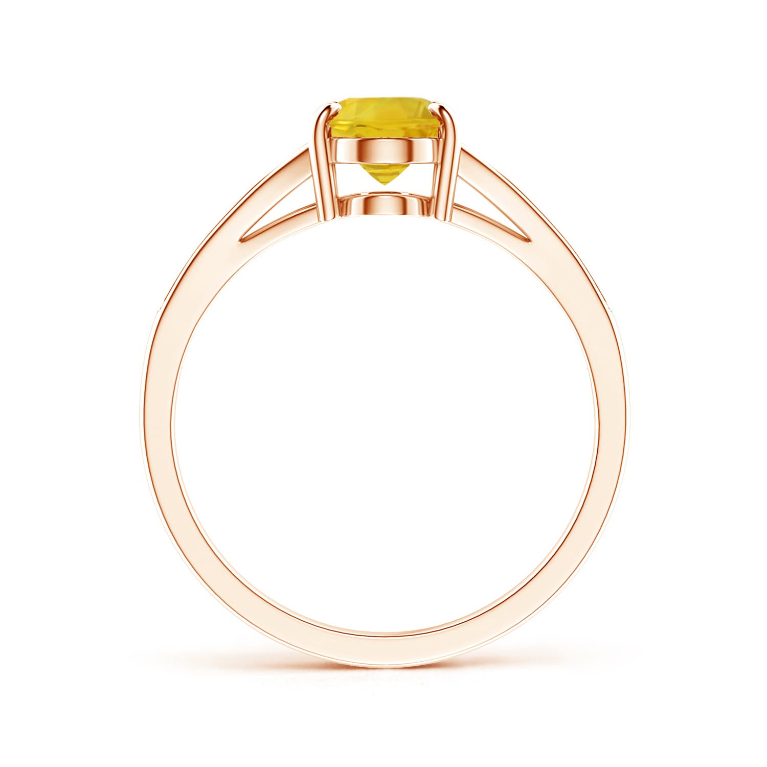 AAA - Yellow Sapphire / 1.62 CT / 14 KT Rose Gold