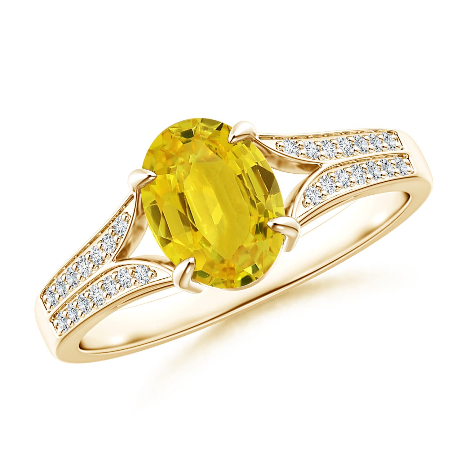 AAA - Yellow Sapphire / 1.62 CT / 14 KT Yellow Gold