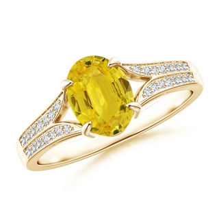 Oval AAA Yellow Sapphire