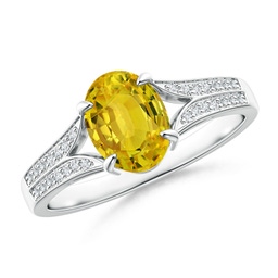 Classic White Gold Yellow Sapphire Jewelry