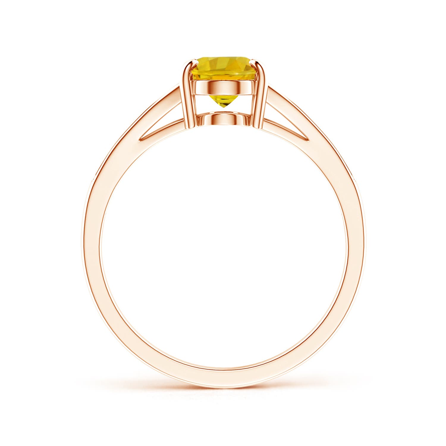 AAAA - Yellow Sapphire / 1.62 CT / 14 KT Rose Gold