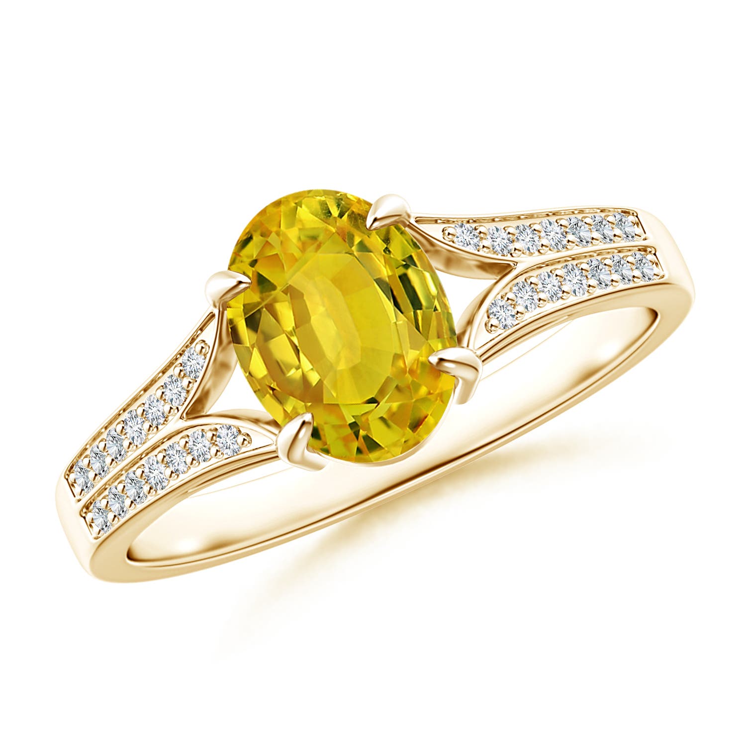 AAAA - Yellow Sapphire / 1.62 CT / 14 KT Yellow Gold