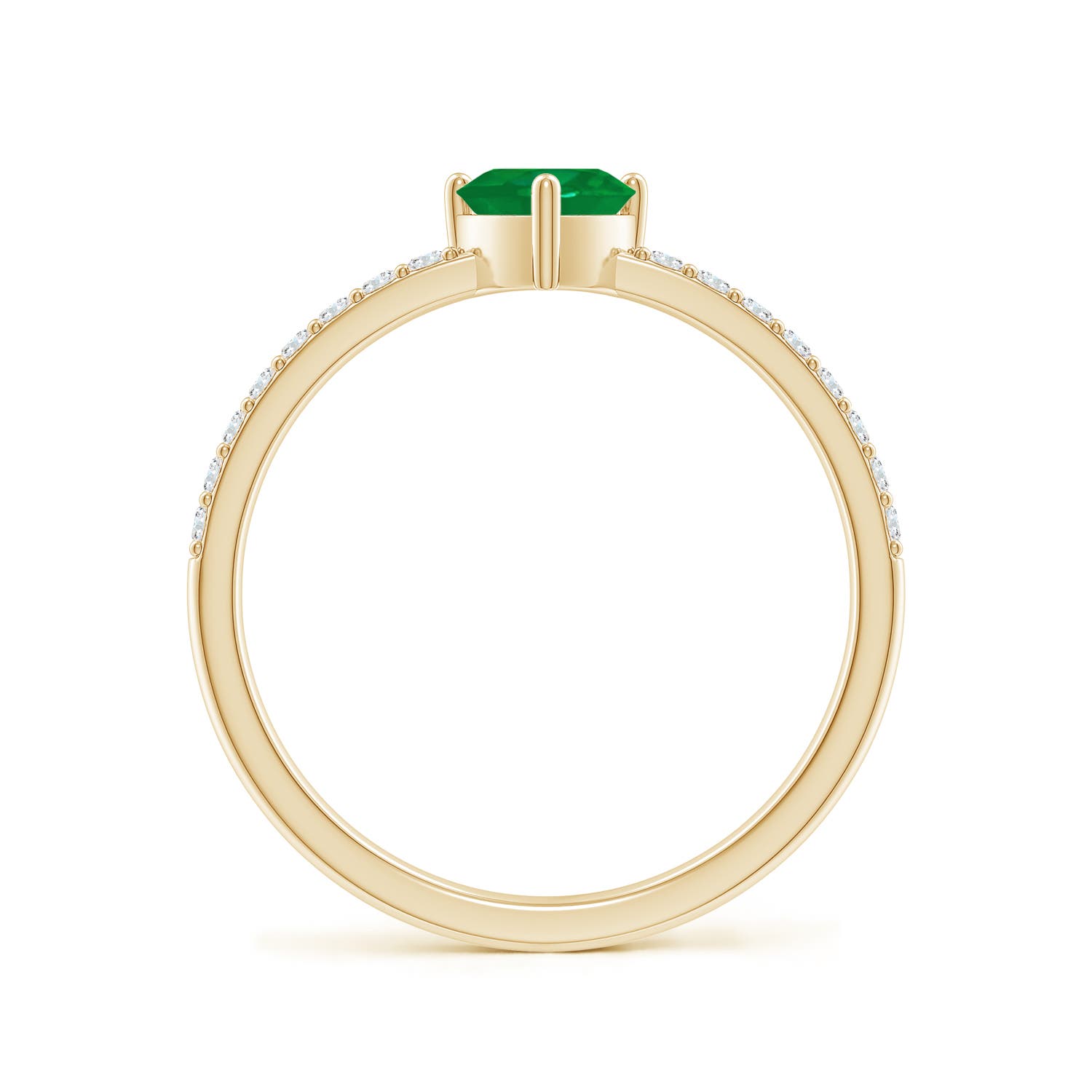 AA - Emerald / 0.59 CT / 14 KT Yellow Gold