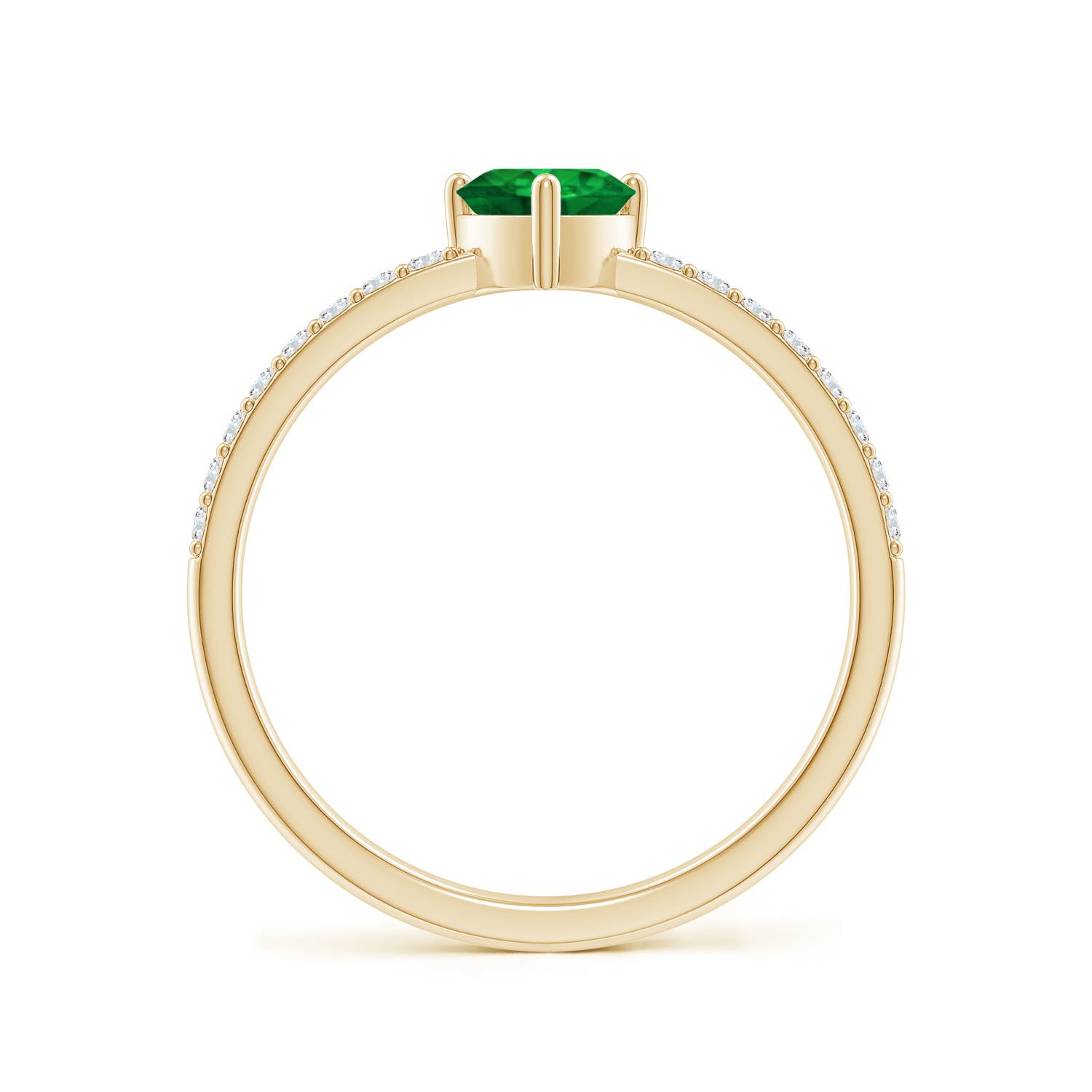 AAA - Emerald / 0.59 CT / 14 KT Yellow Gold