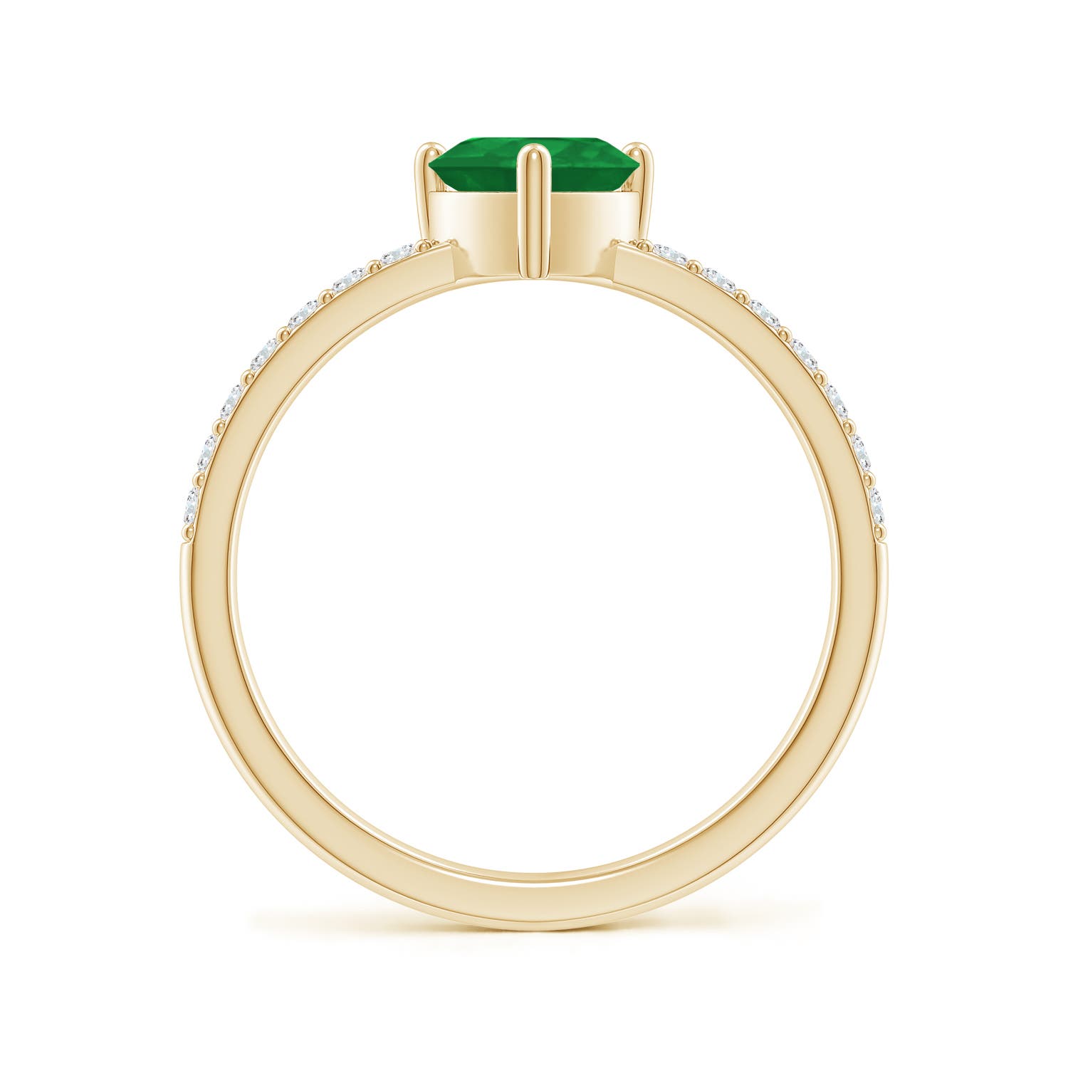 A - Emerald / 0.8 CT / 14 KT Yellow Gold