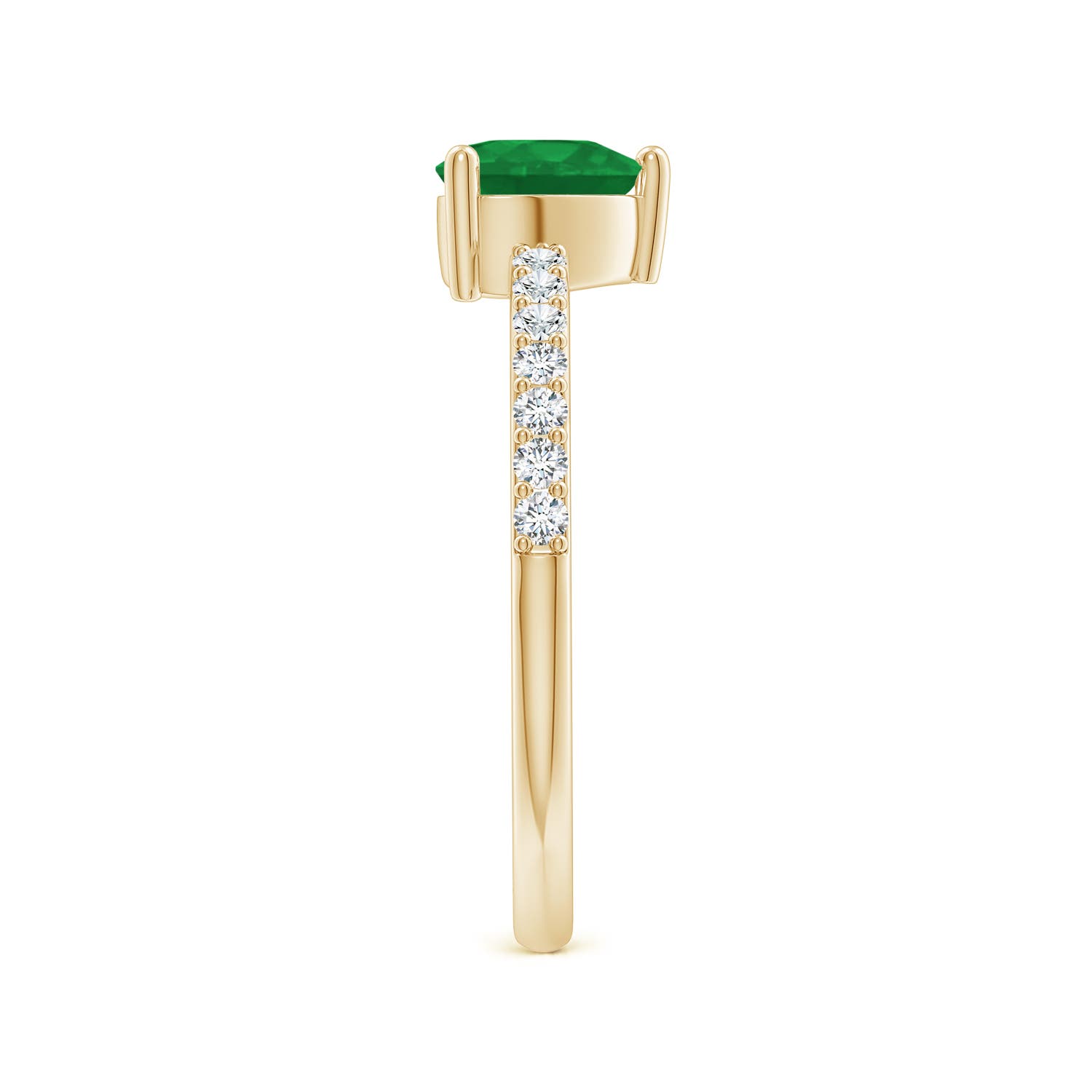 A - Emerald / 0.8 CT / 14 KT Yellow Gold