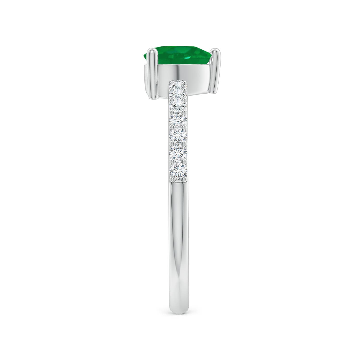 AA - Emerald / 0.8 CT / 14 KT White Gold