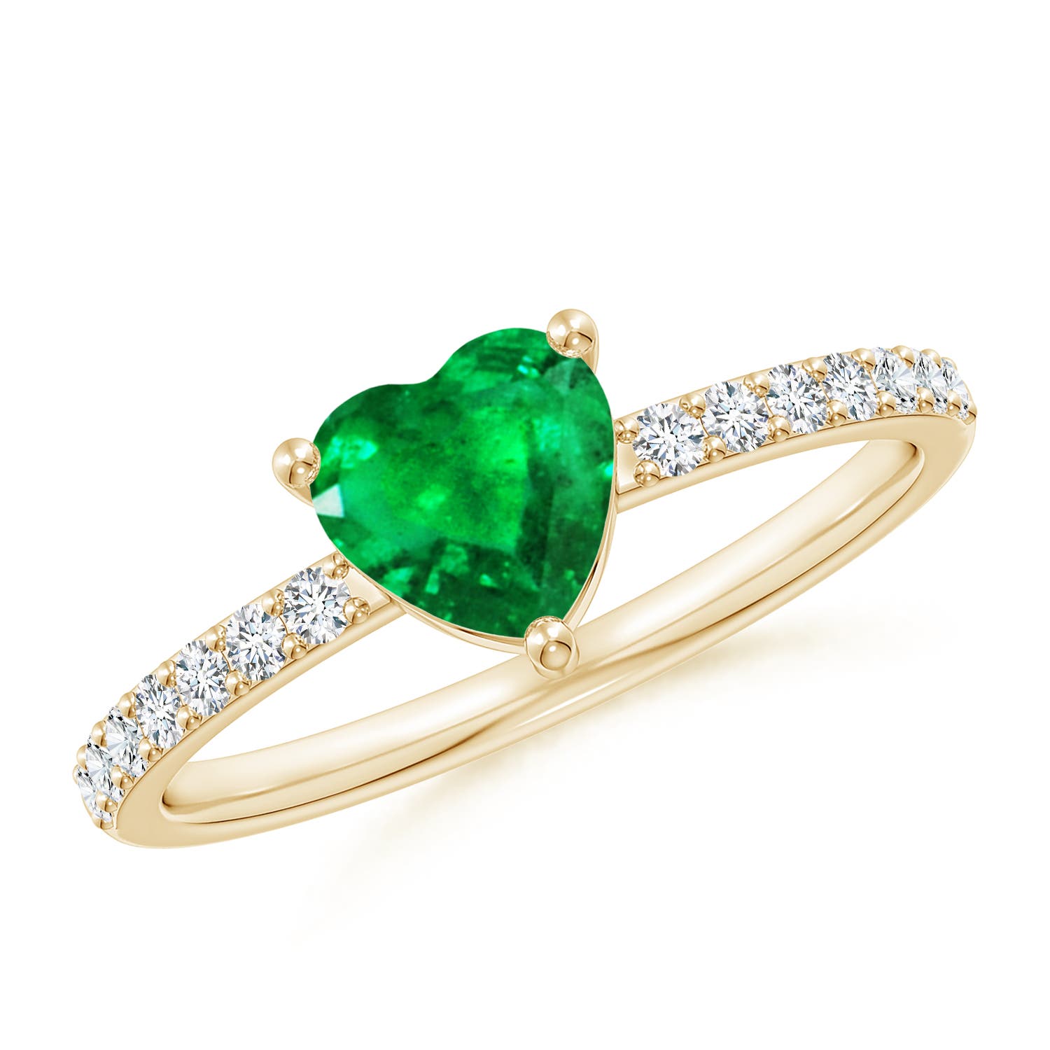 AAA - Emerald / 0.8 CT / 14 KT Yellow Gold