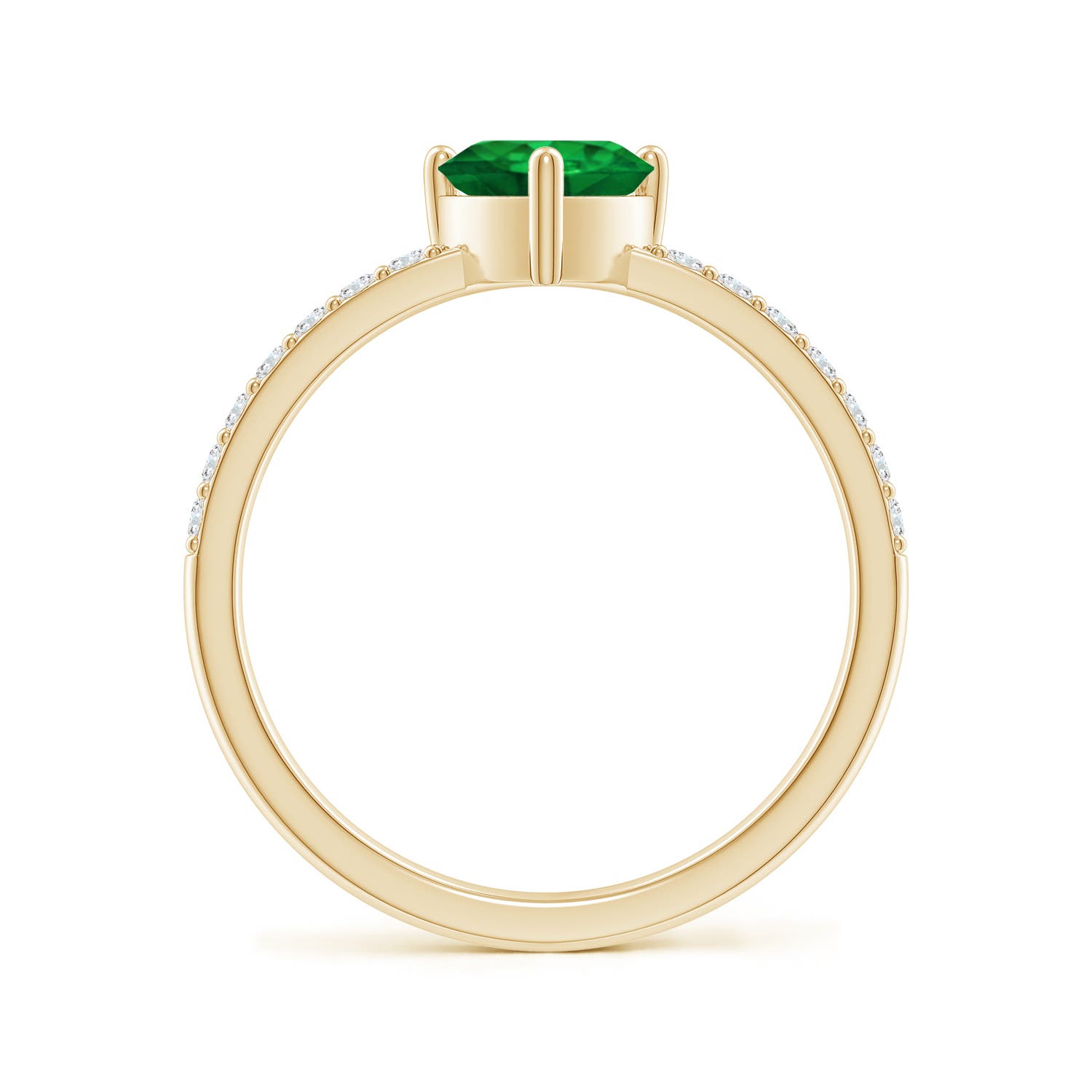 AAA - Emerald / 0.8 CT / 14 KT Yellow Gold