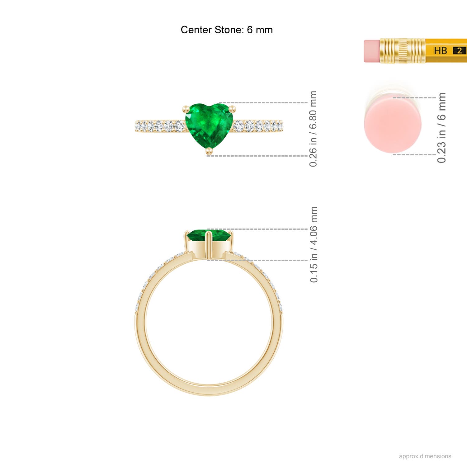 AAA - Emerald / 0.8 CT / 14 KT Yellow Gold