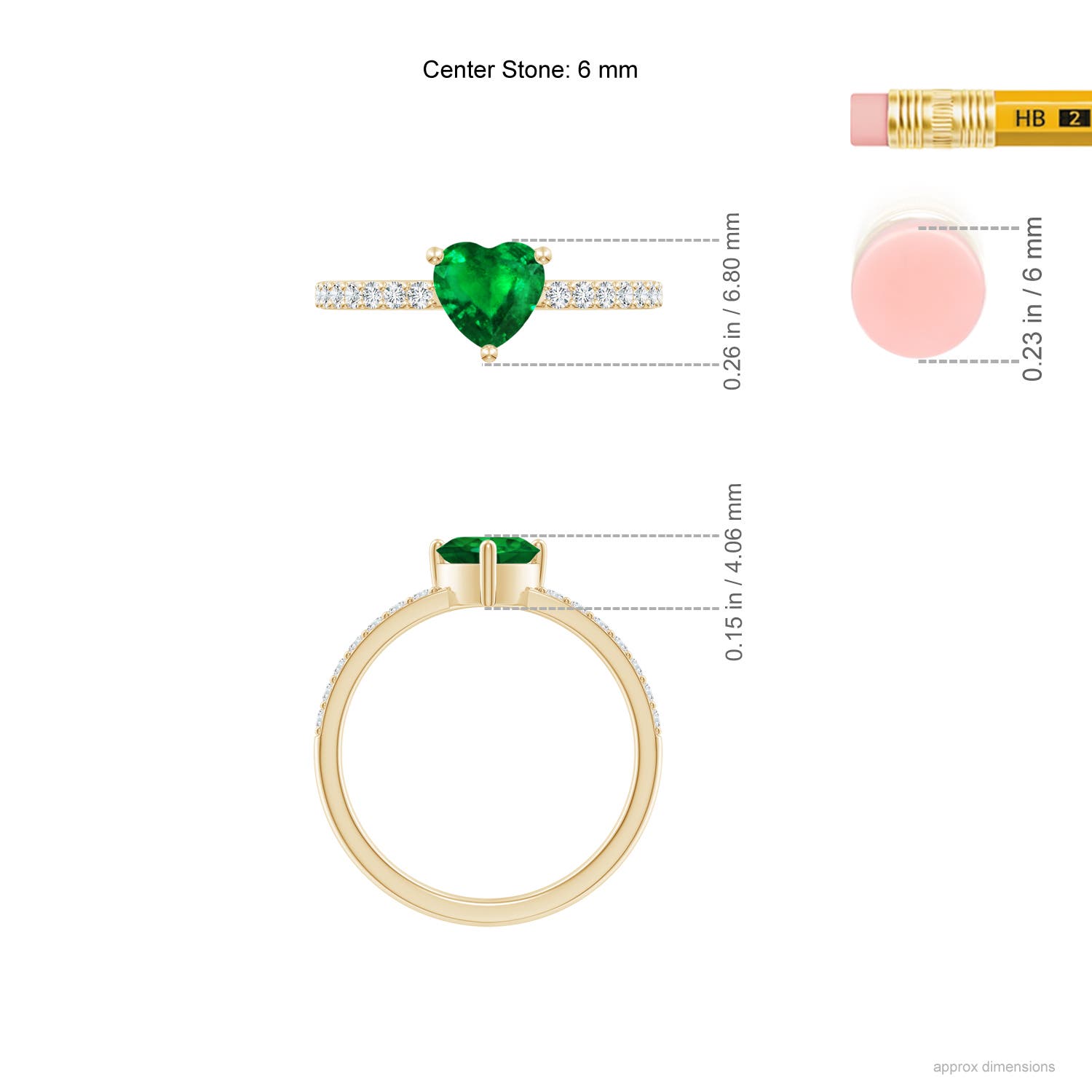 AAAA - Emerald / 0.8 CT / 14 KT Yellow Gold