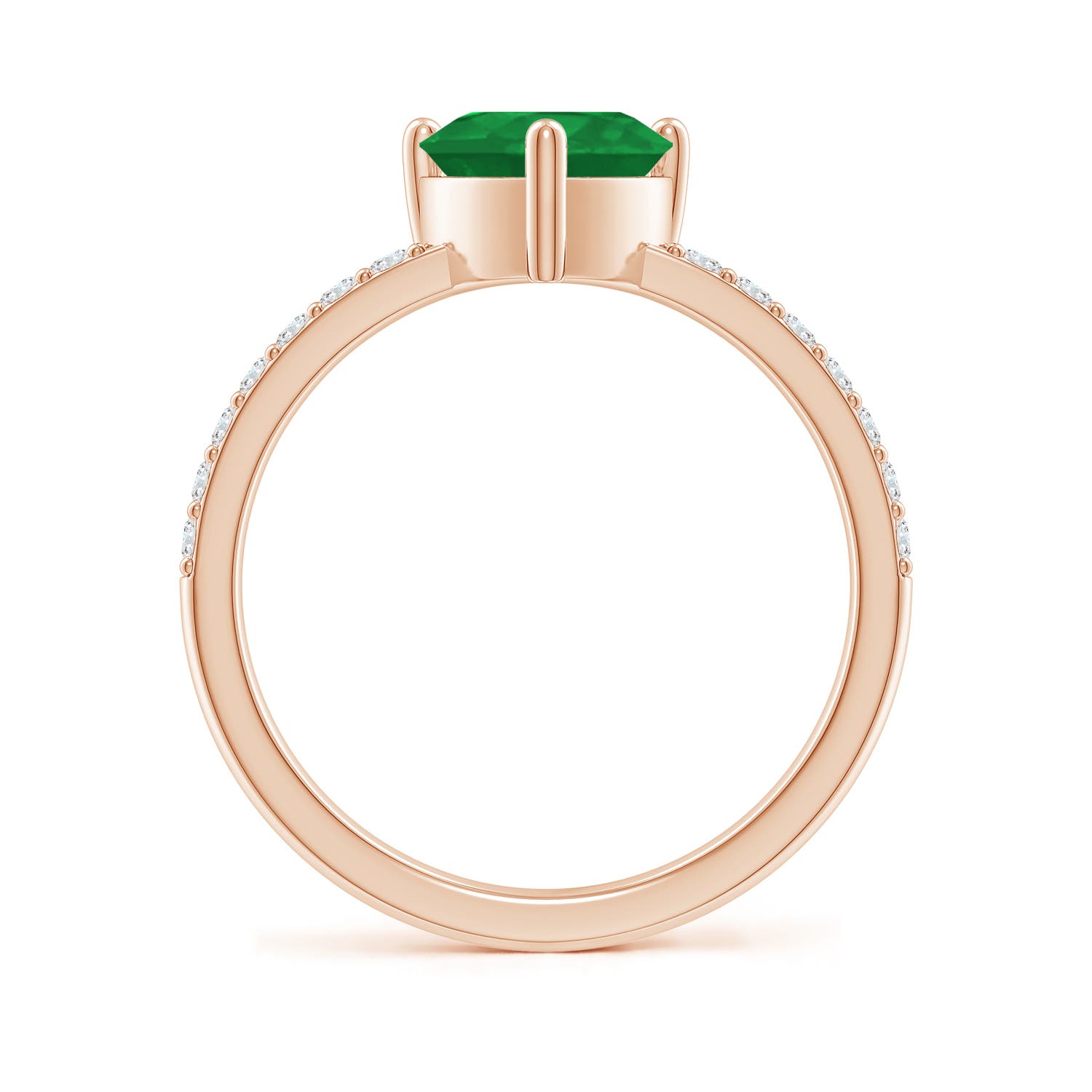 A - Emerald / 1.45 CT / 14 KT Rose Gold