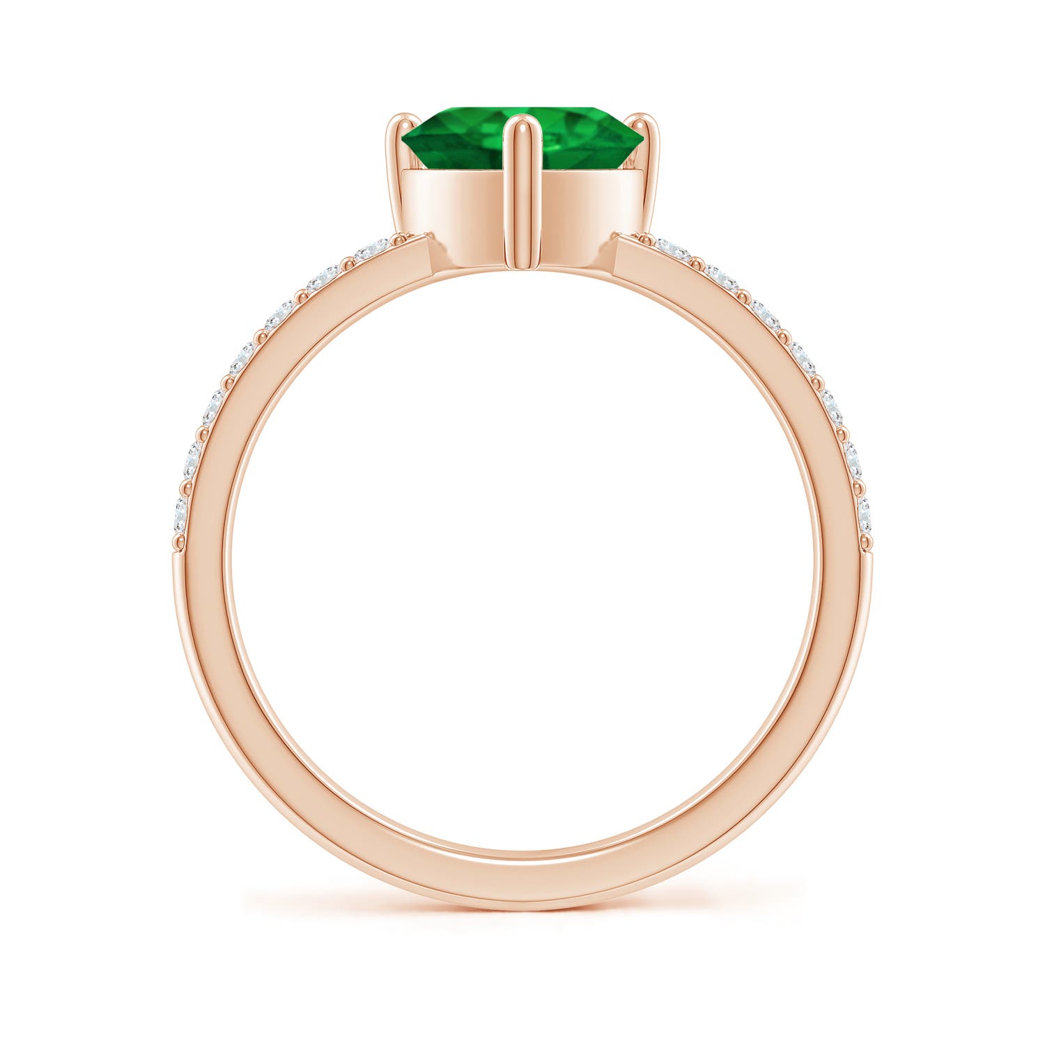 AAA - Emerald / 1.45 CT / 14 KT Rose Gold