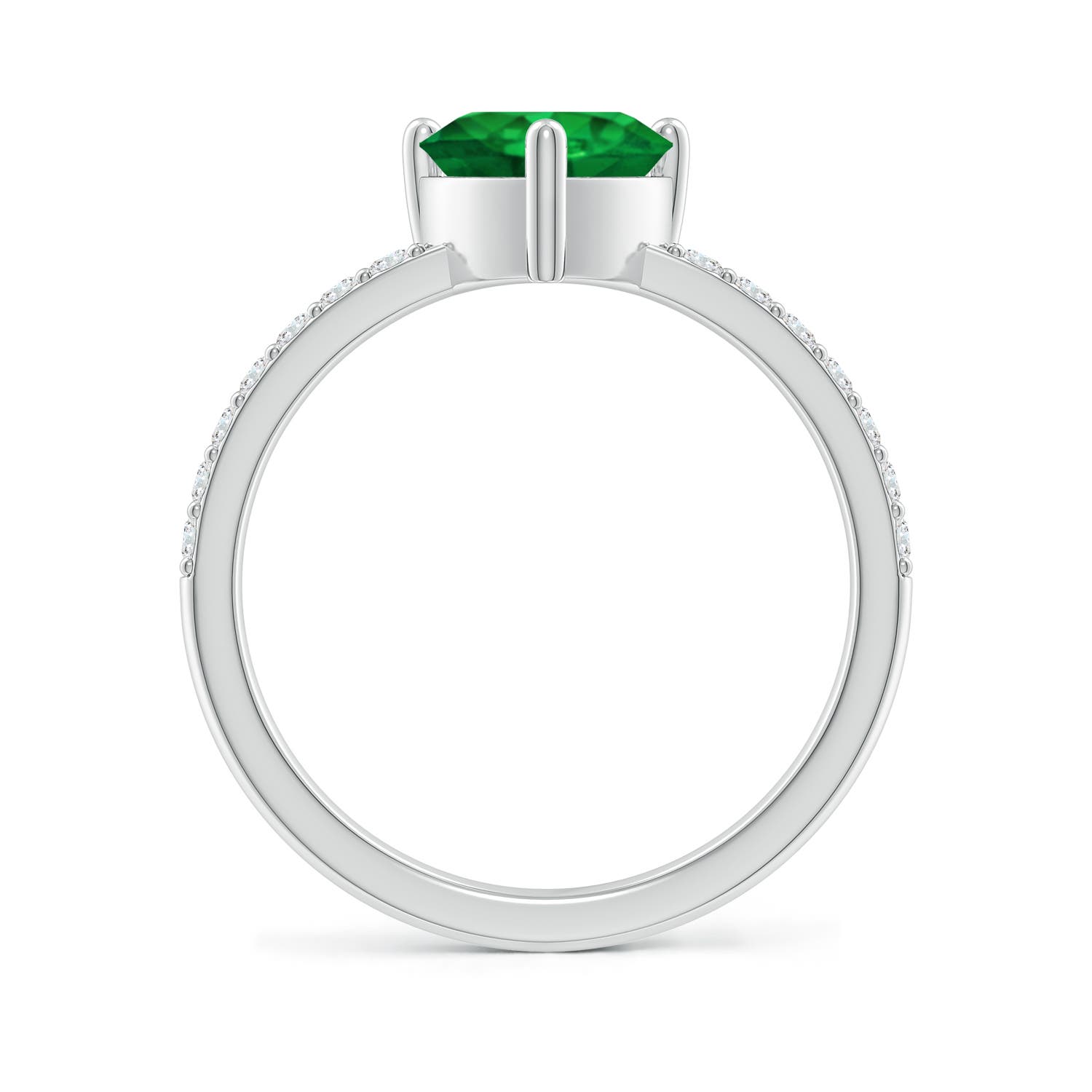 AAA - Emerald / 1.45 CT / 14 KT White Gold