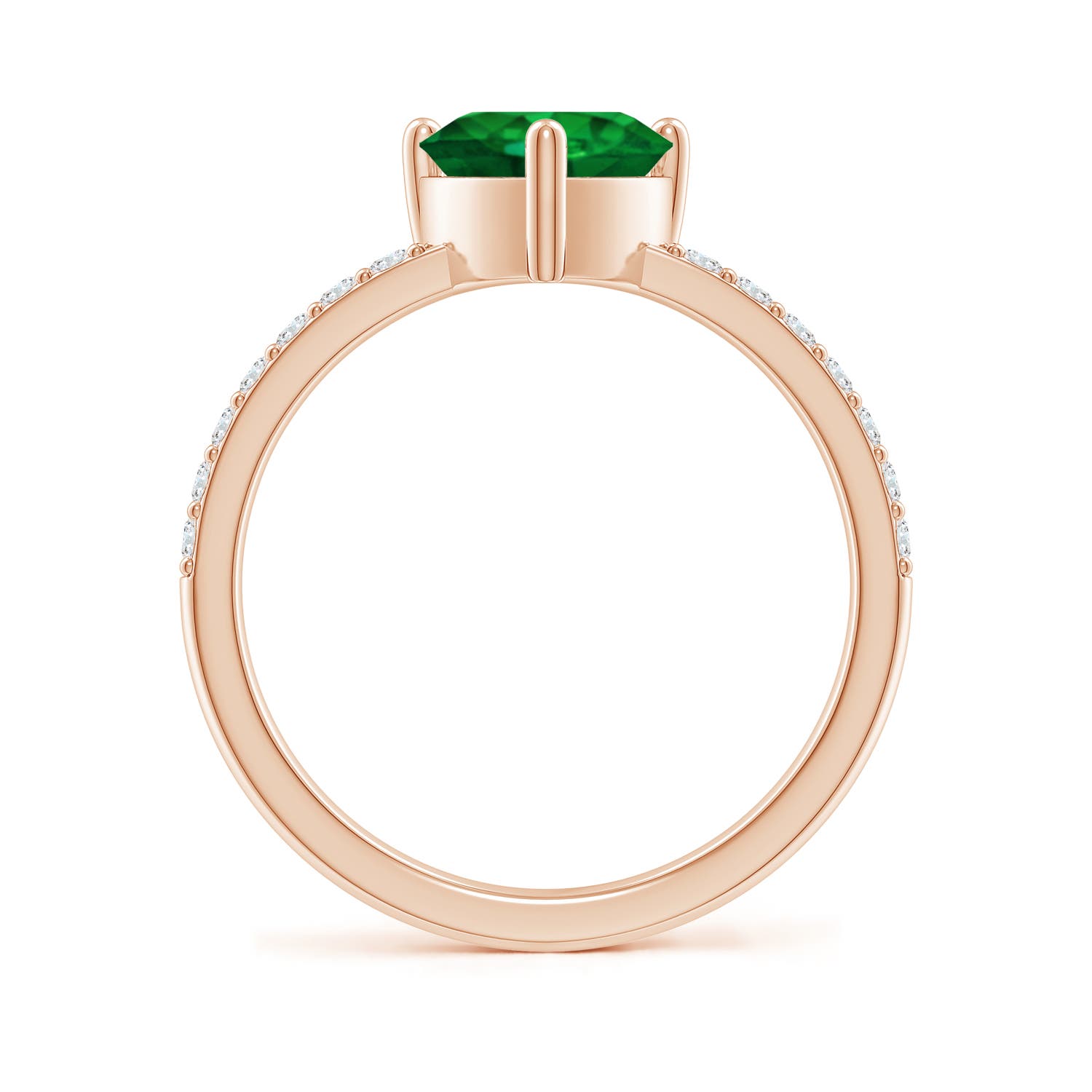 AAAA - Emerald / 1.45 CT / 14 KT Rose Gold