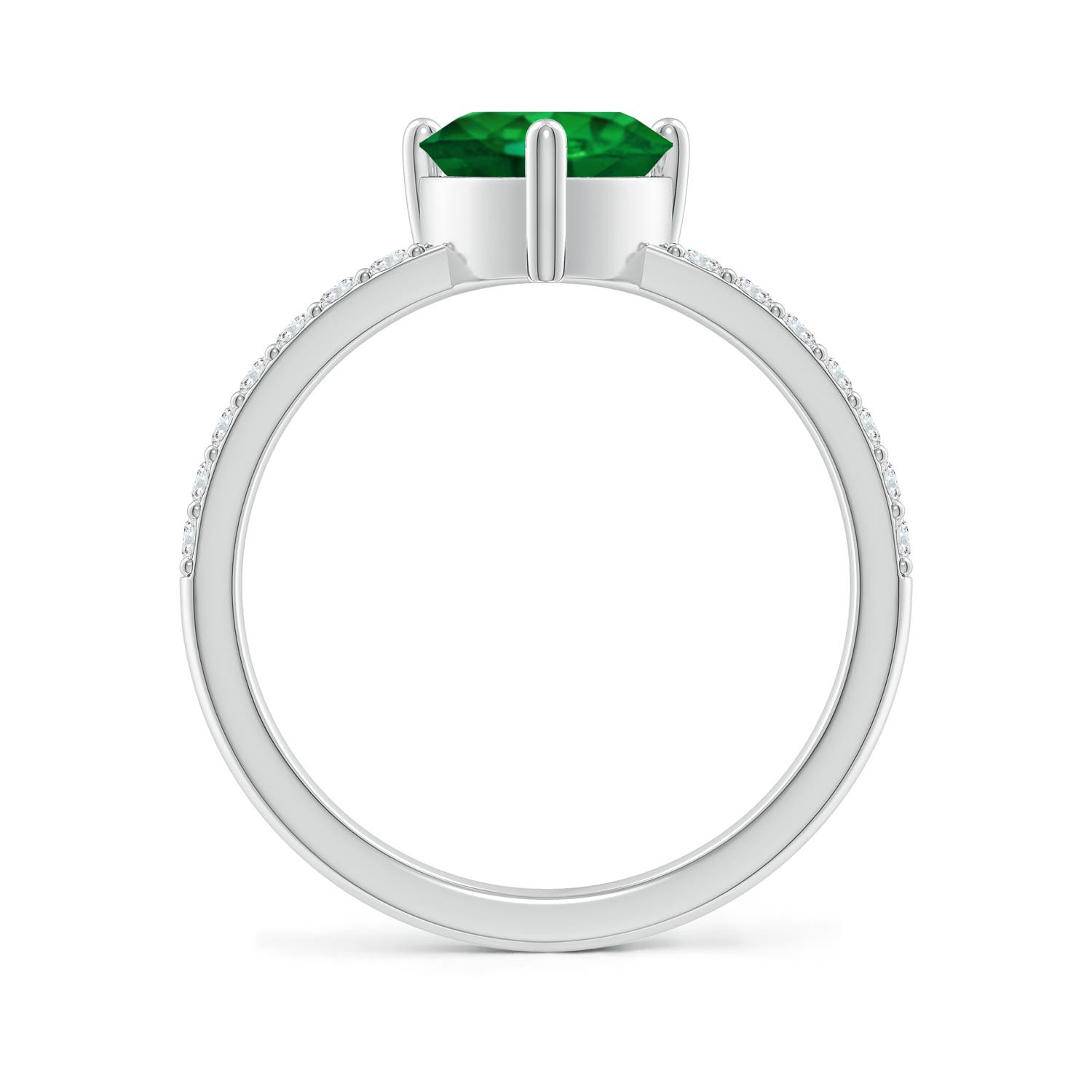 AAAA - Emerald / 1.45 CT / 14 KT White Gold