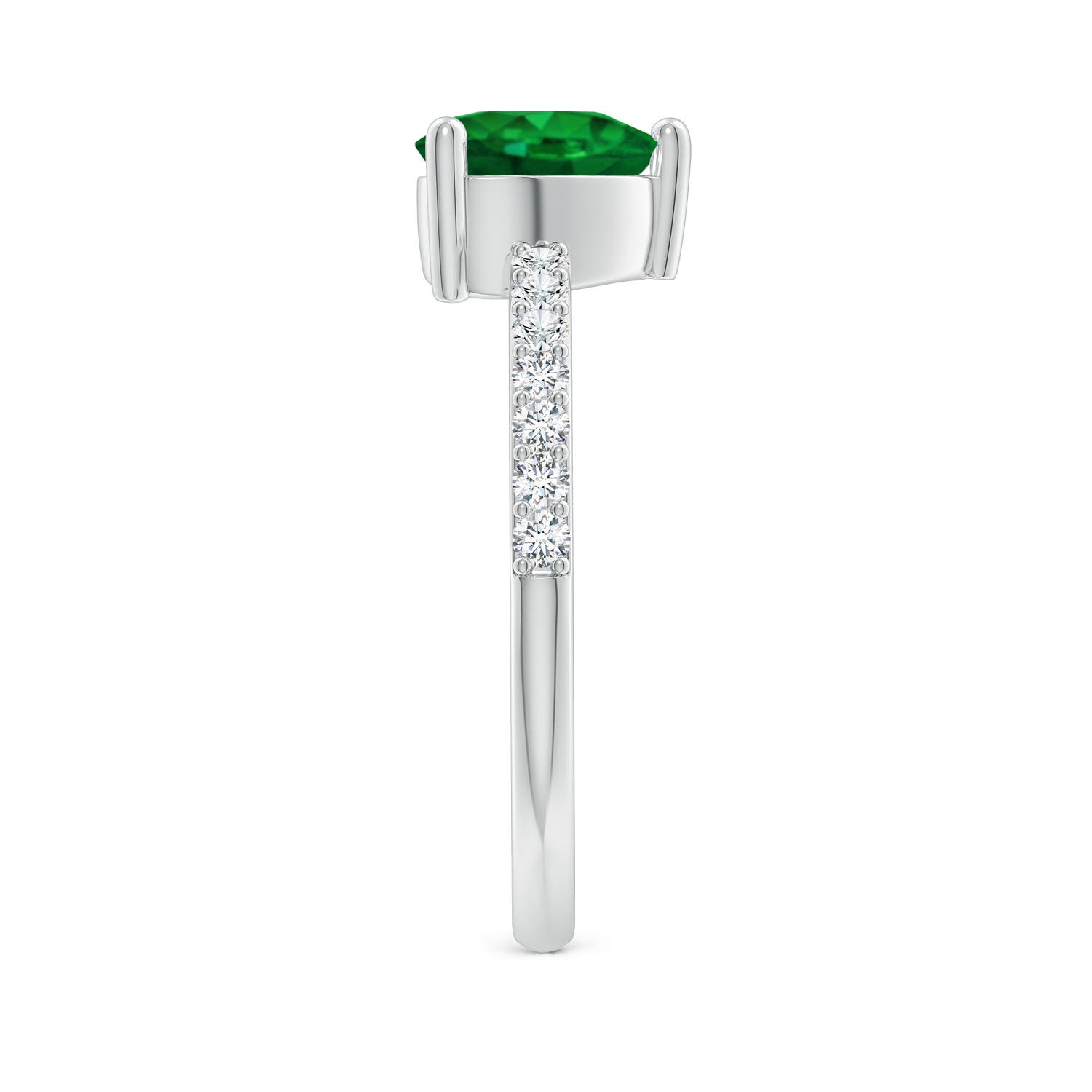 AAAA - Emerald / 1.45 CT / 14 KT White Gold