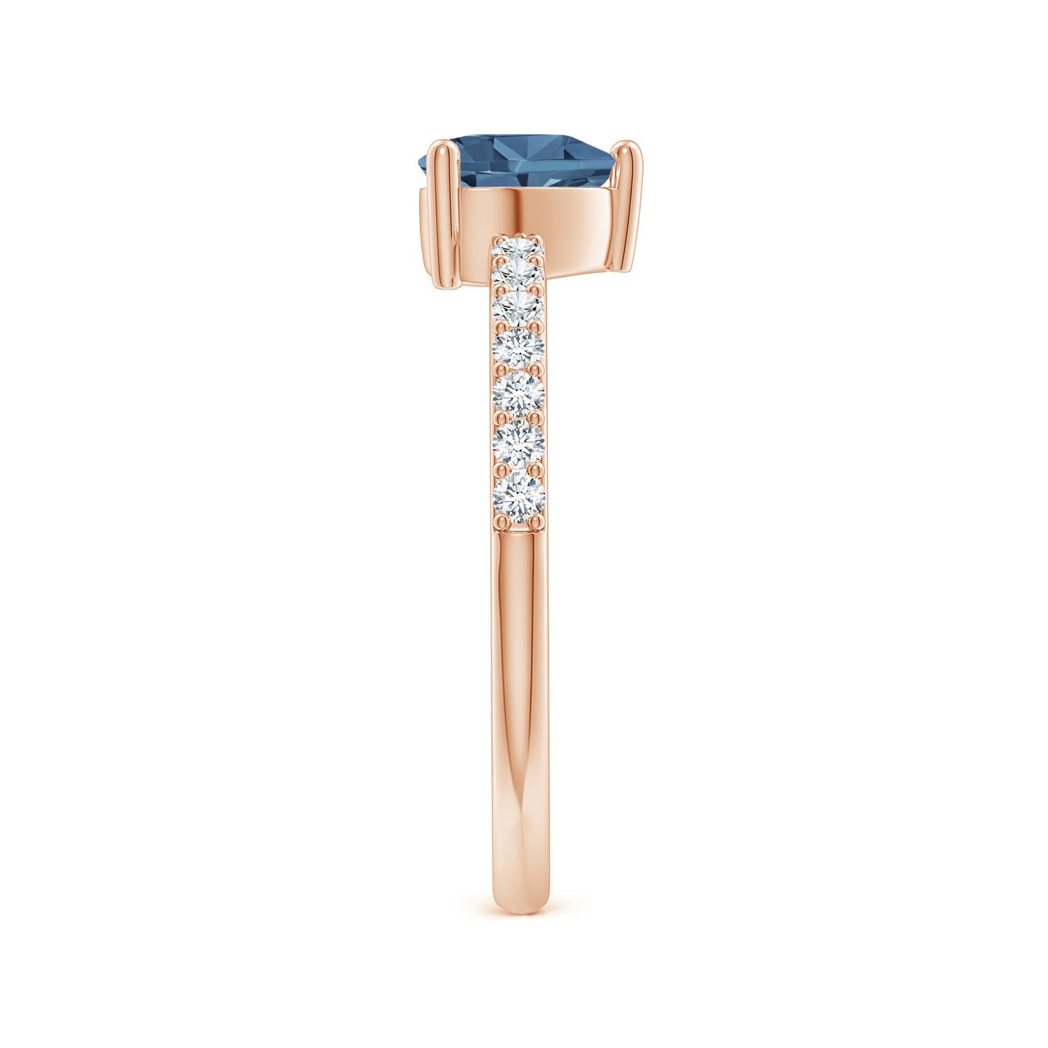 A - London Blue Topaz / 1.12 CT / 14 KT Rose Gold