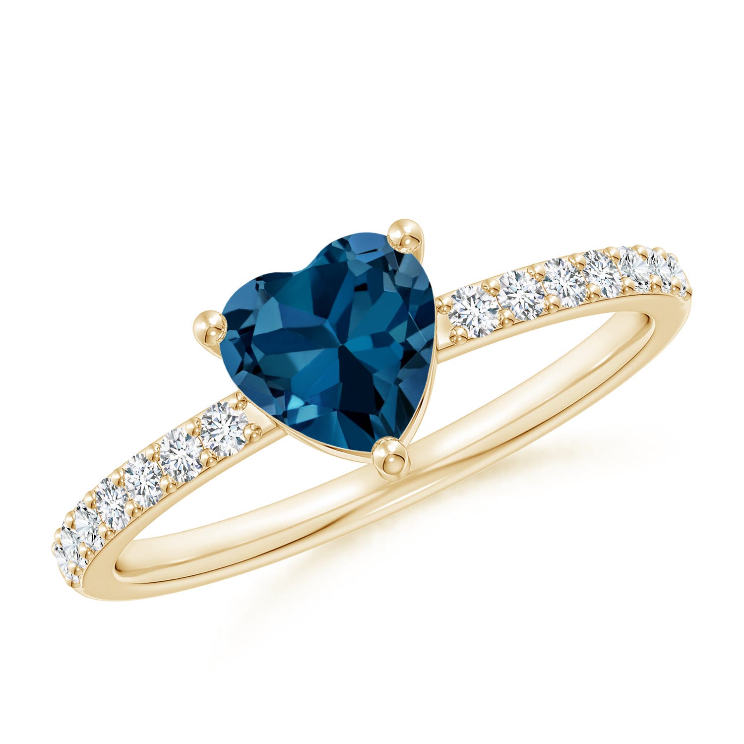 AAA - London Blue Topaz / 1.12 CT / 14 KT Yellow Gold