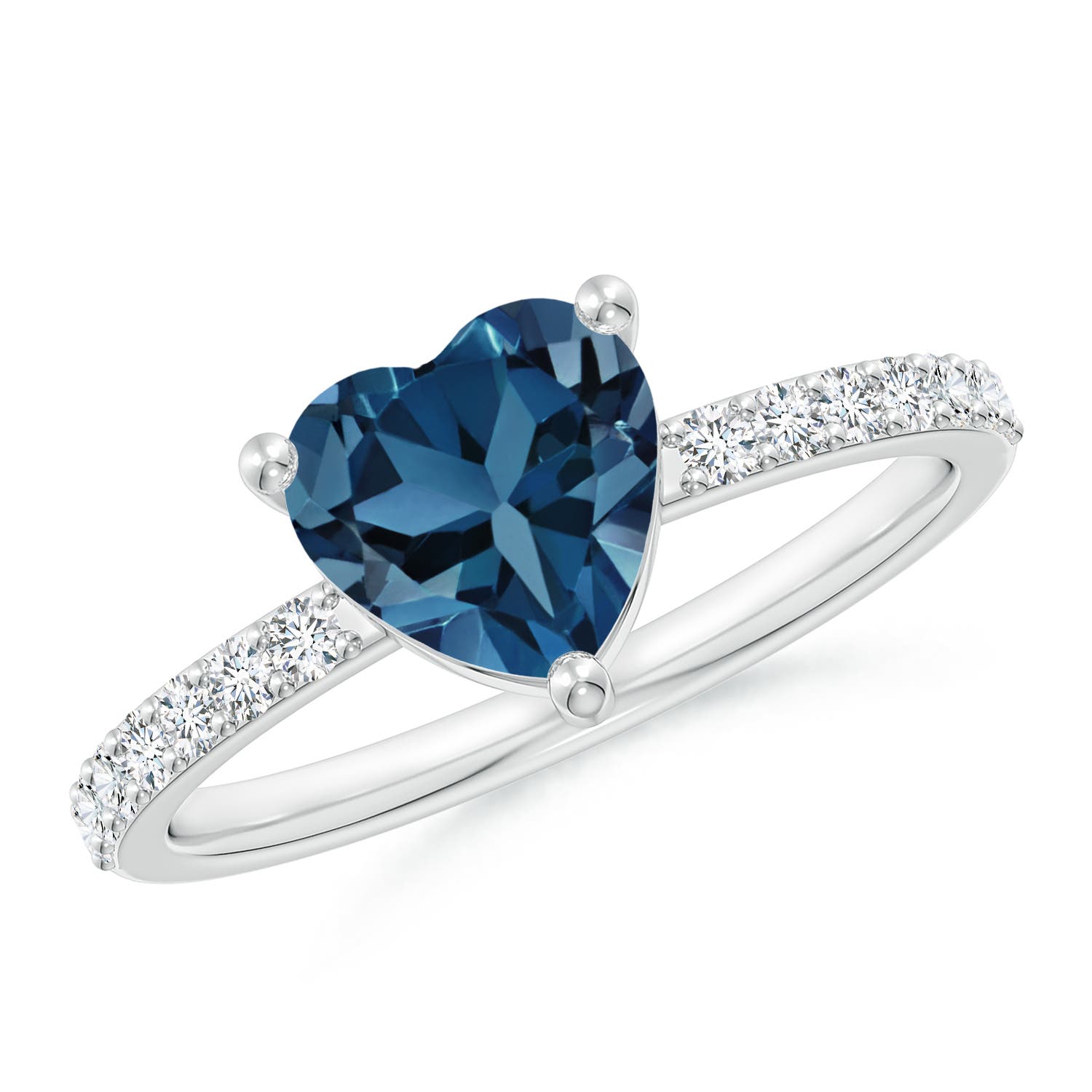 AA - London Blue Topaz / 1.73 CT / 14 KT White Gold