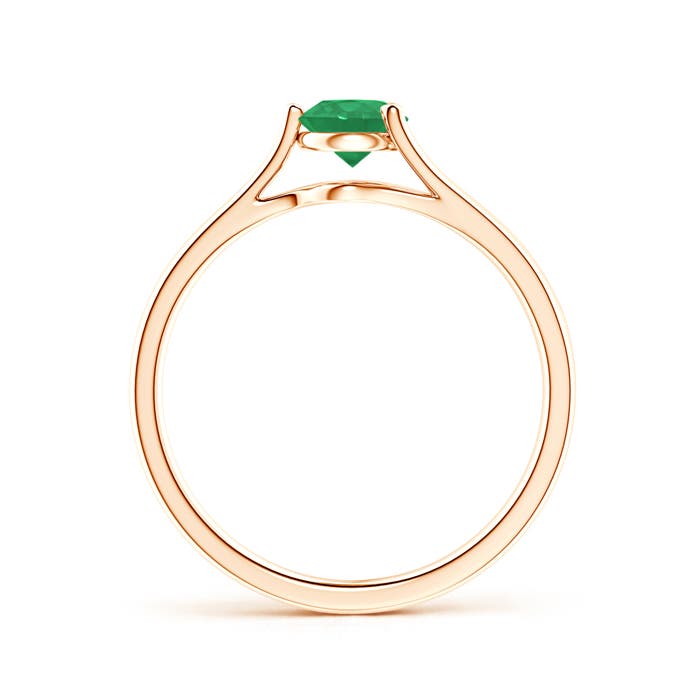 A - Emerald / 0.45 CT / 14 KT Rose Gold