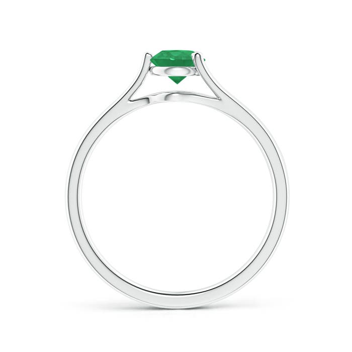 A - Emerald / 0.45 CT / 14 KT White Gold