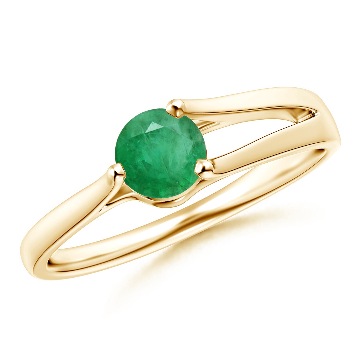 A - Emerald / 0.45 CT / 14 KT Yellow Gold