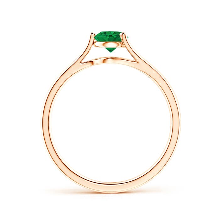AAA - Emerald / 0.45 CT / 14 KT Rose Gold