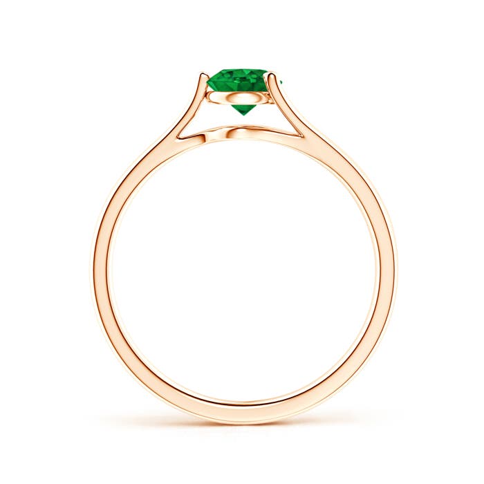 AAAA - Emerald / 0.45 CT / 14 KT Rose Gold