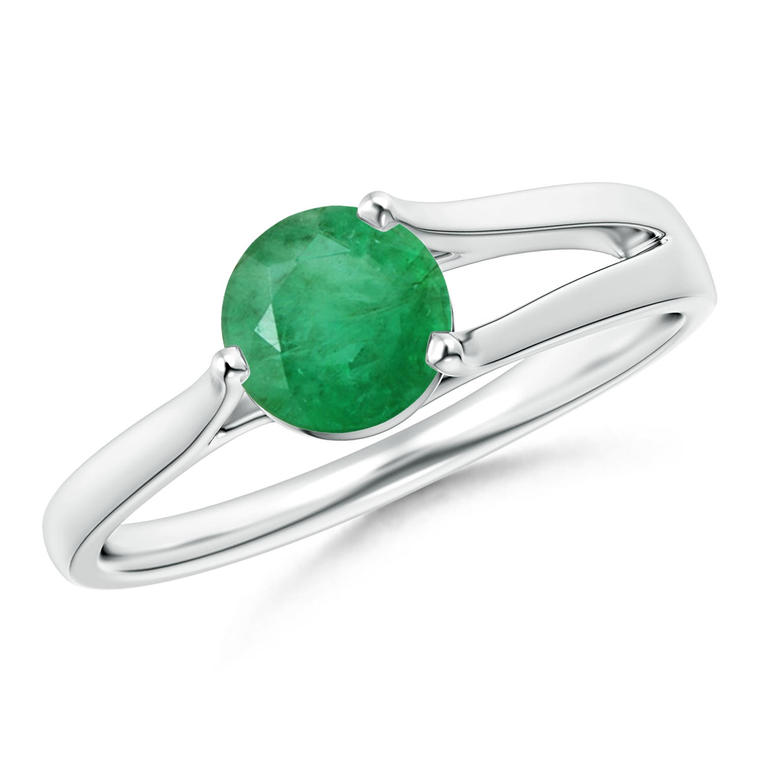 A - Emerald / 0.75 CT / 14 KT White Gold
