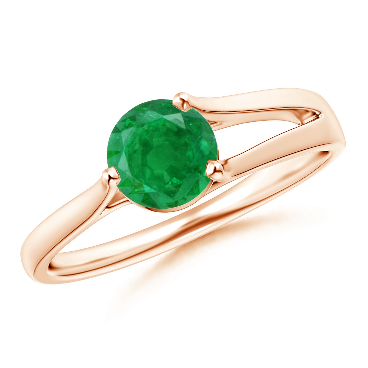 AA - Emerald / 0.75 CT / 14 KT Rose Gold