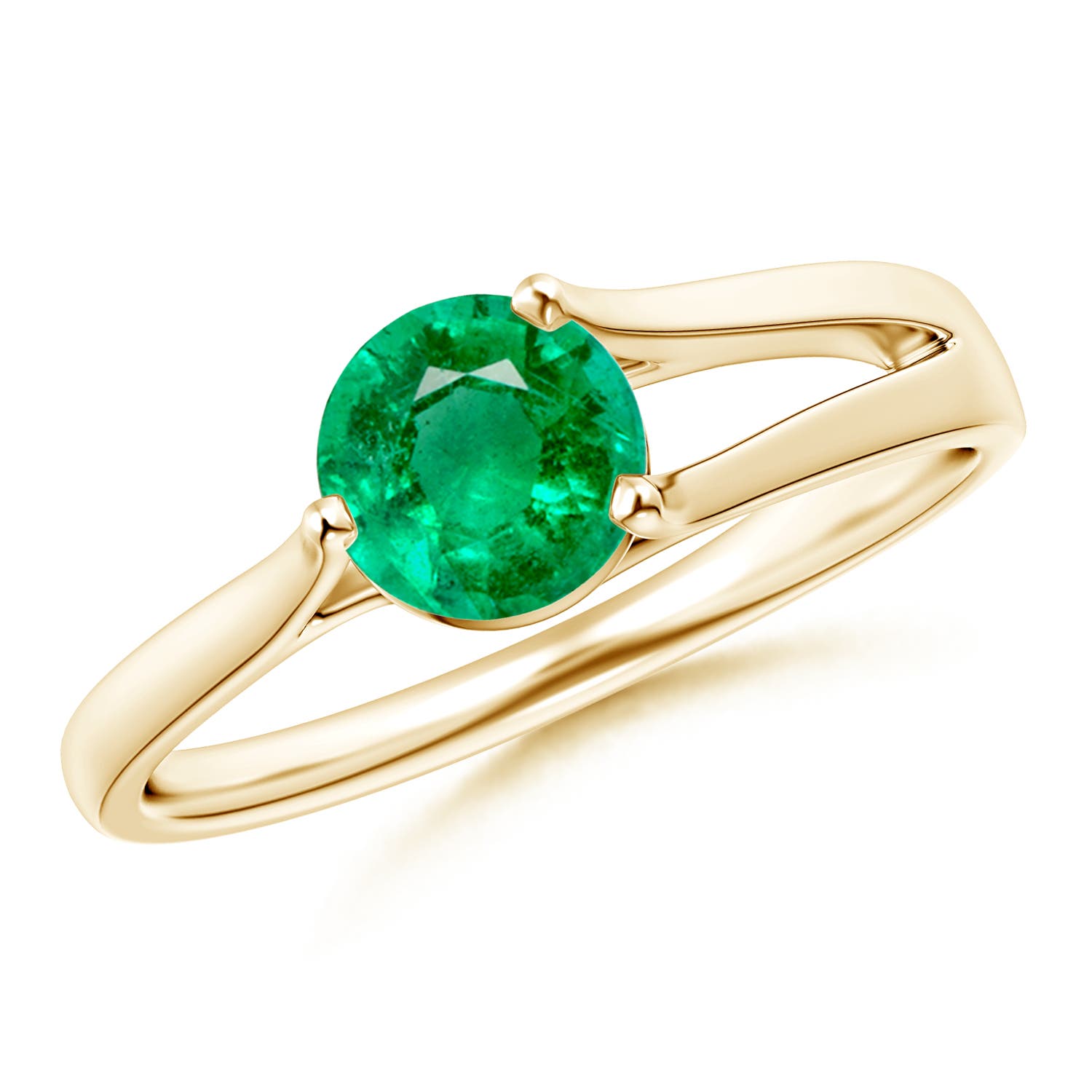 AAA - Emerald / 0.75 CT / 14 KT Yellow Gold