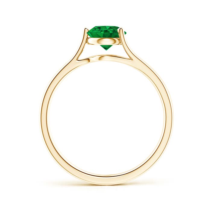 AAAA - Emerald / 0.75 CT / 14 KT Yellow Gold