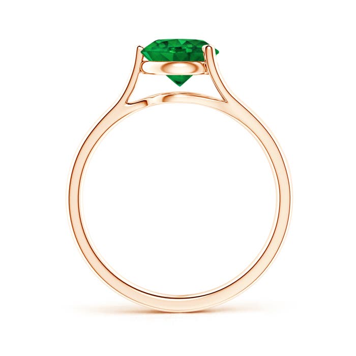 AAAA - Emerald / 1.2 CT / 14 KT Rose Gold