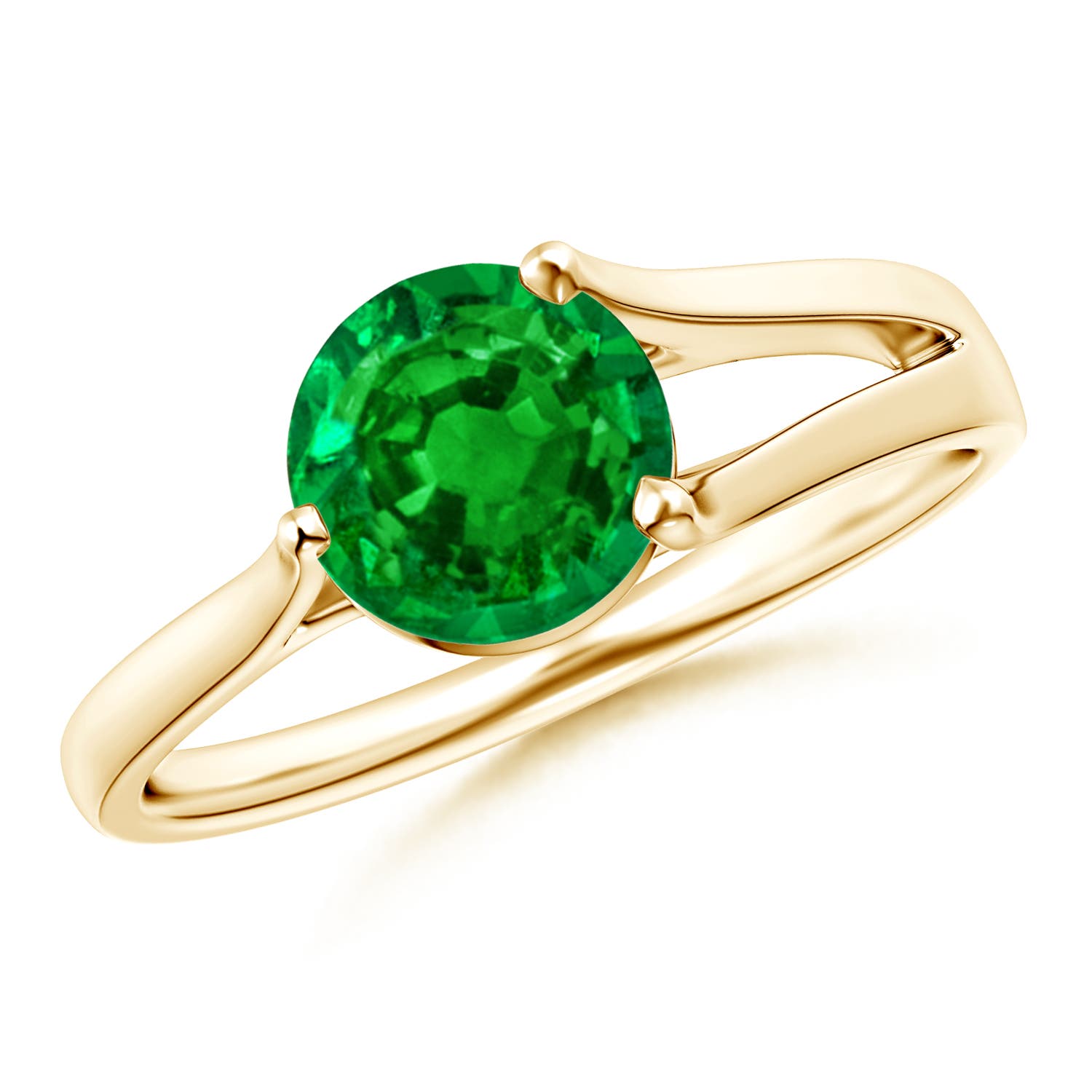 AAAA - Emerald / 1.2 CT / 14 KT Yellow Gold