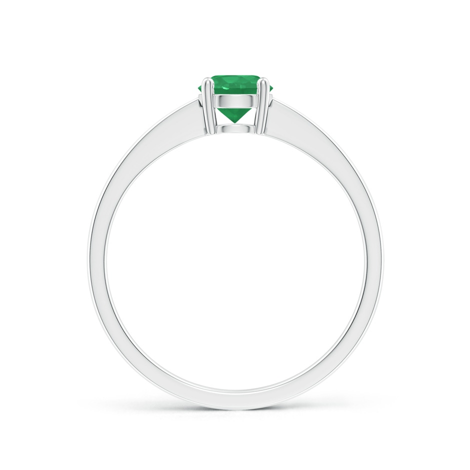 5mm A Reverse Tapered Shank Emerald Solitaire Ring in P950 Platinum side 199