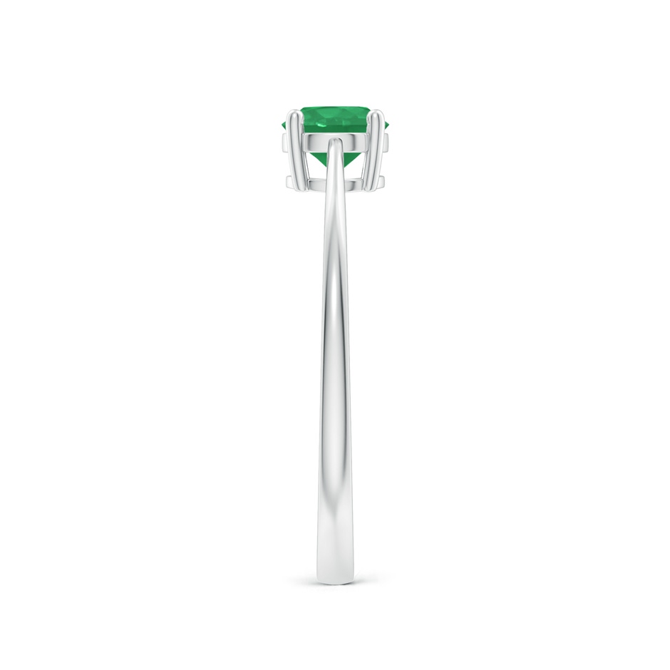 5mm A Reverse Tapered Shank Emerald Solitaire Ring in P950 Platinum side 299