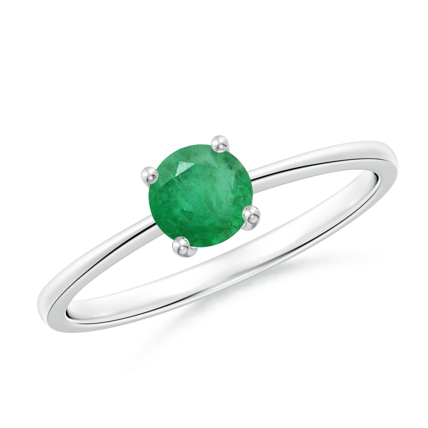 A - Emerald / 0.45 CT / 14 KT White Gold