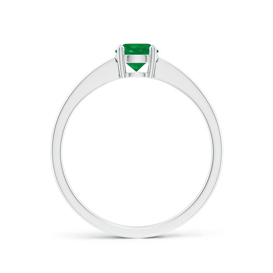 5mm AA Reverse Tapered Shank Emerald Solitaire Ring in P950 Platinum side 199