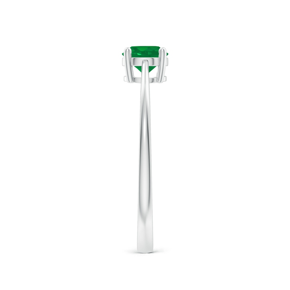 5mm AA Reverse Tapered Shank Emerald Solitaire Ring in P950 Platinum side 299