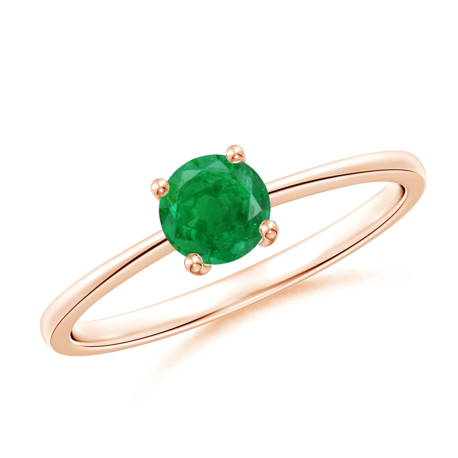 AA - Emerald / 0.45 CT / 14 KT Rose Gold