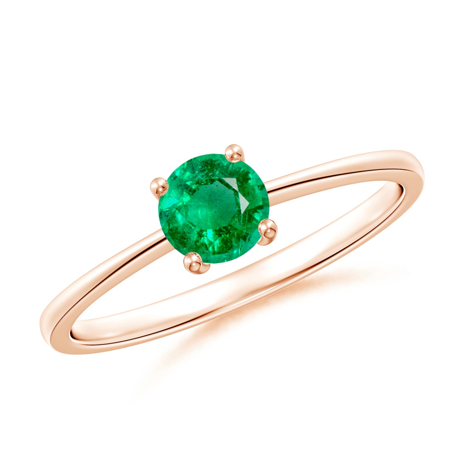 AAA - Emerald / 0.45 CT / 14 KT Rose Gold