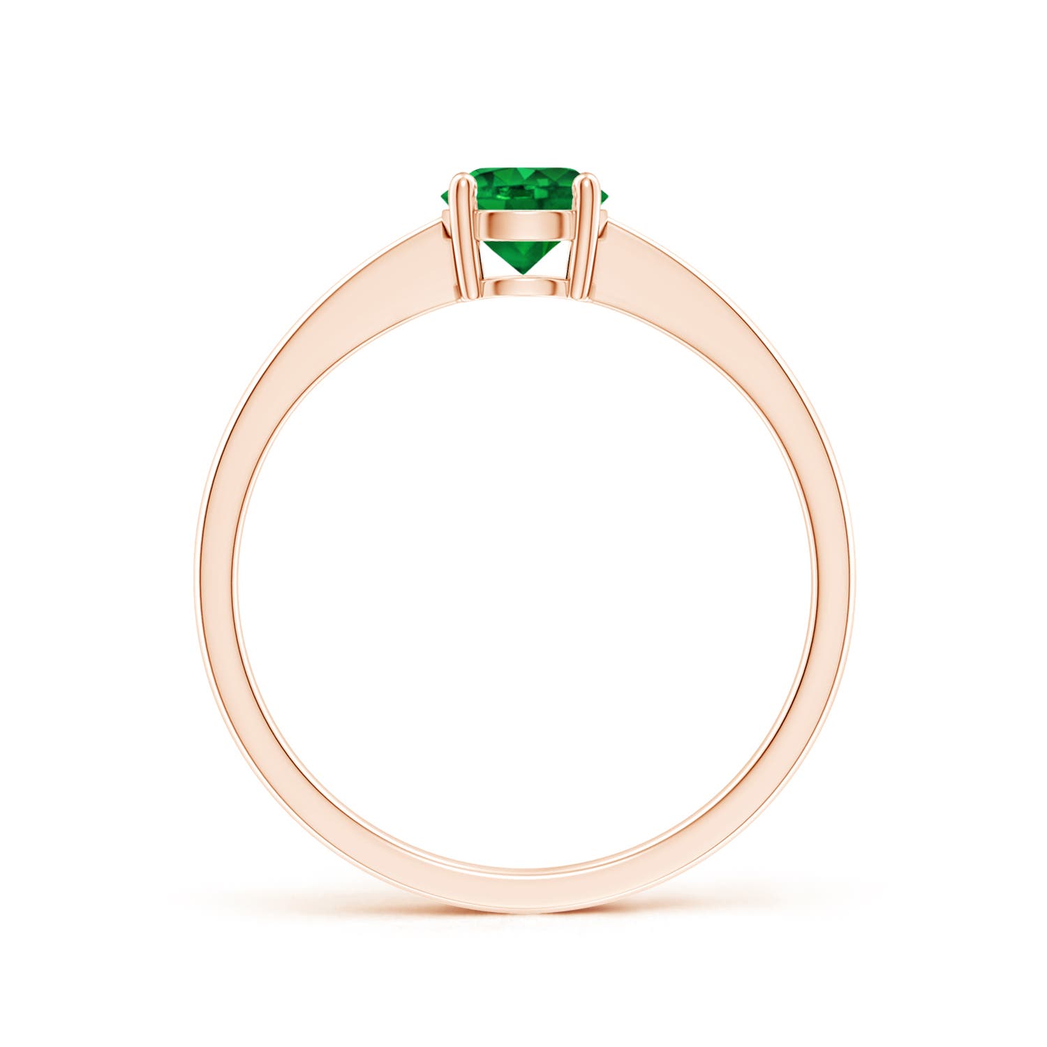 Premium - Lab-Grown Emerald / 0.45 CT / 18 KT Rose Gold