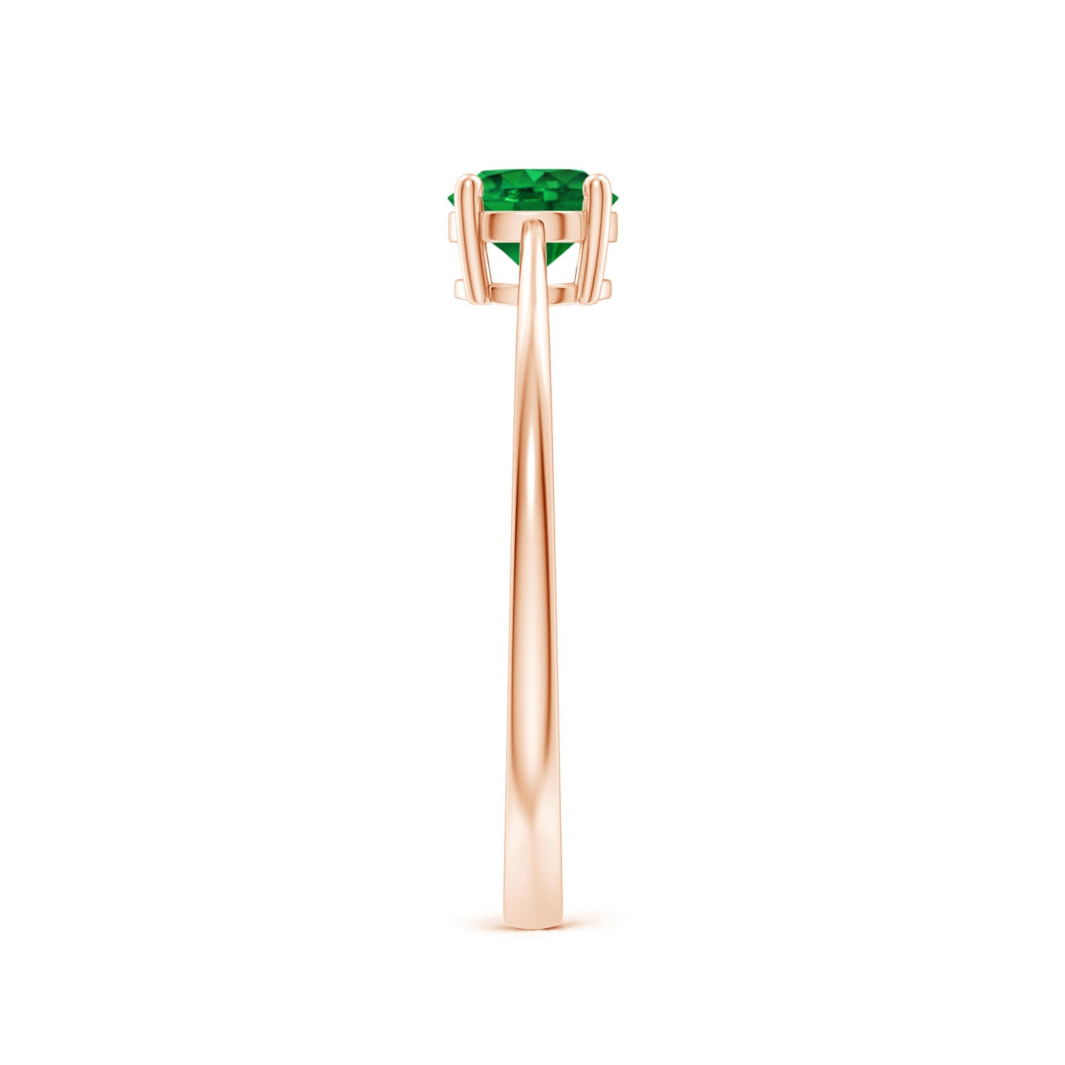 Premium - Lab-Grown Emerald / 0.45 CT / 18 KT Rose Gold