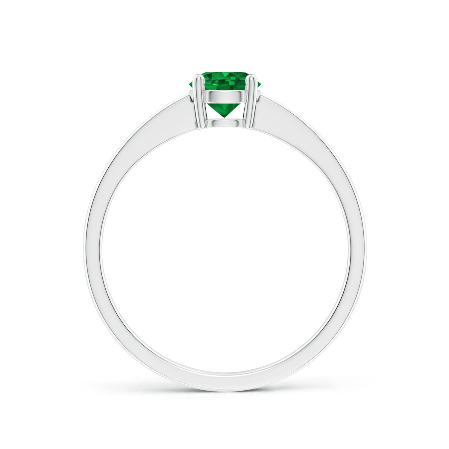 Premium - Lab-Grown Emerald / 0.45 CT / 18 KT White Gold