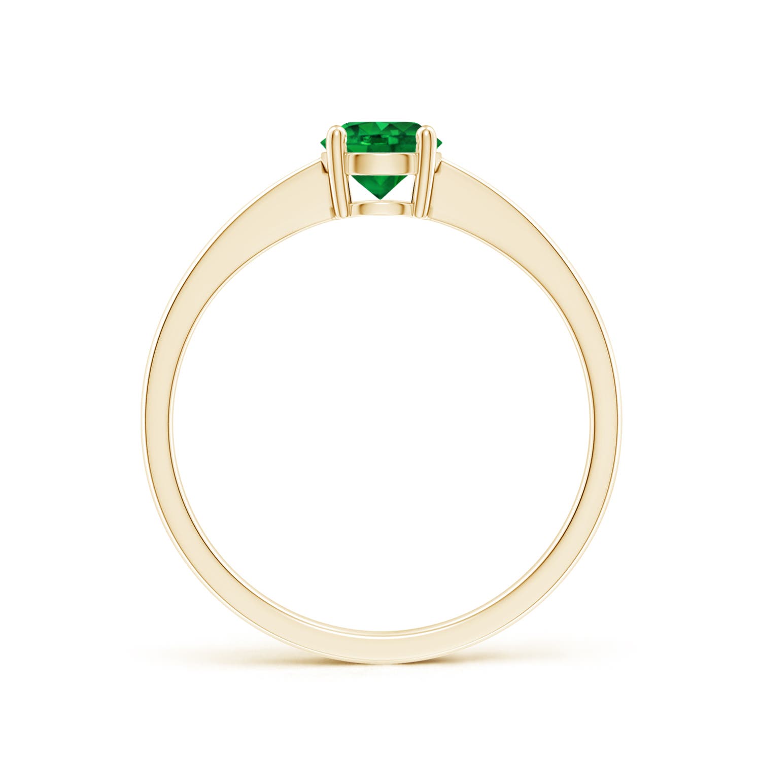 Premium - Lab-Grown Emerald / 0.45 CT / 18 KT Yellow Gold